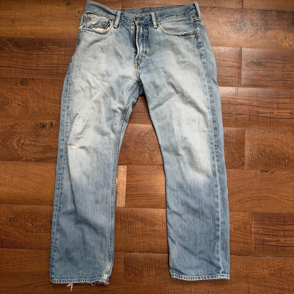 Polo Ralph Lauren 867 Classic Fit Jeans Mens 34x30 Blue Light Wash Straight Leg